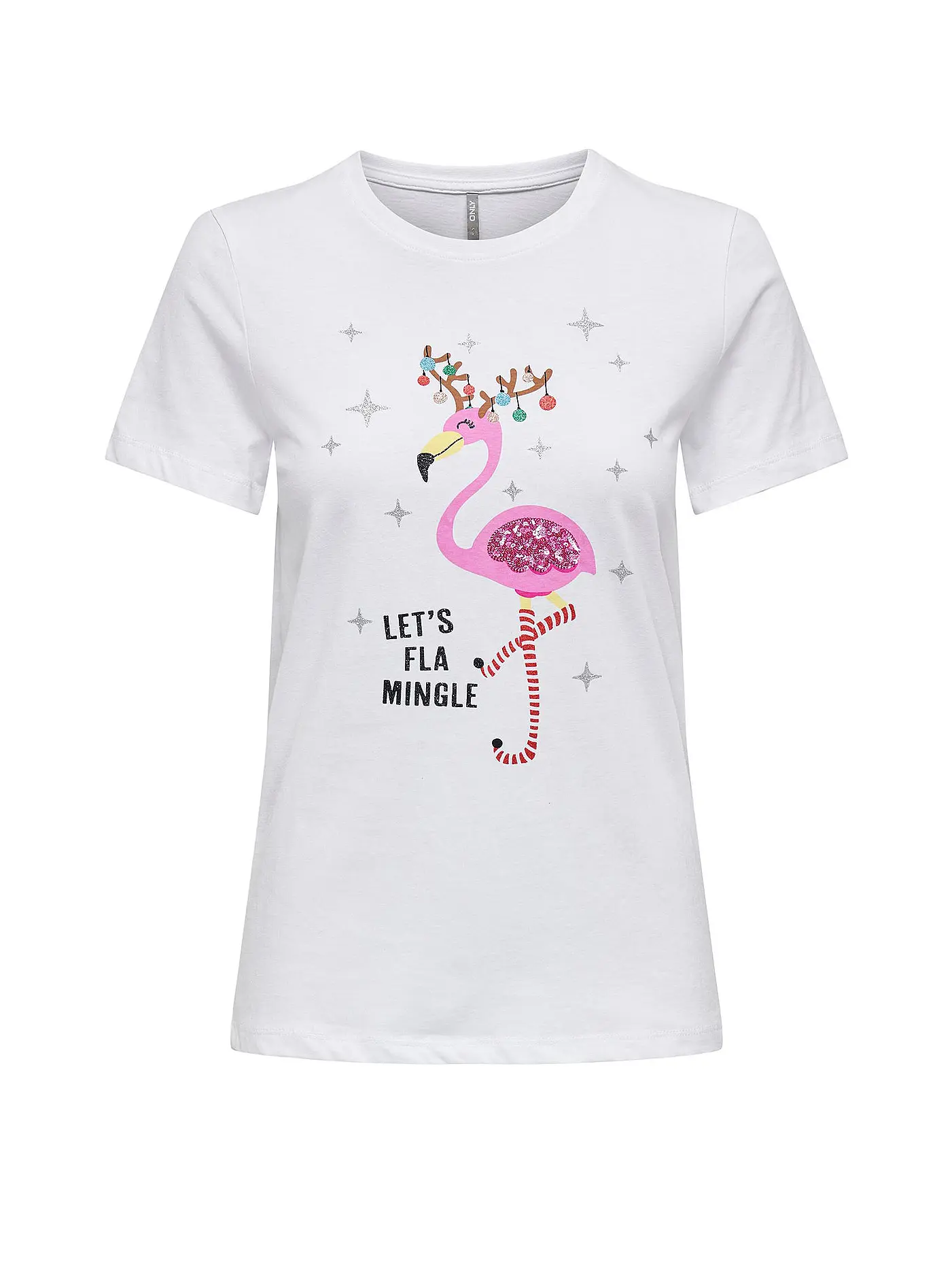 ONLY | T-Shirt ONLYRSA CHRISTMAS | weiss